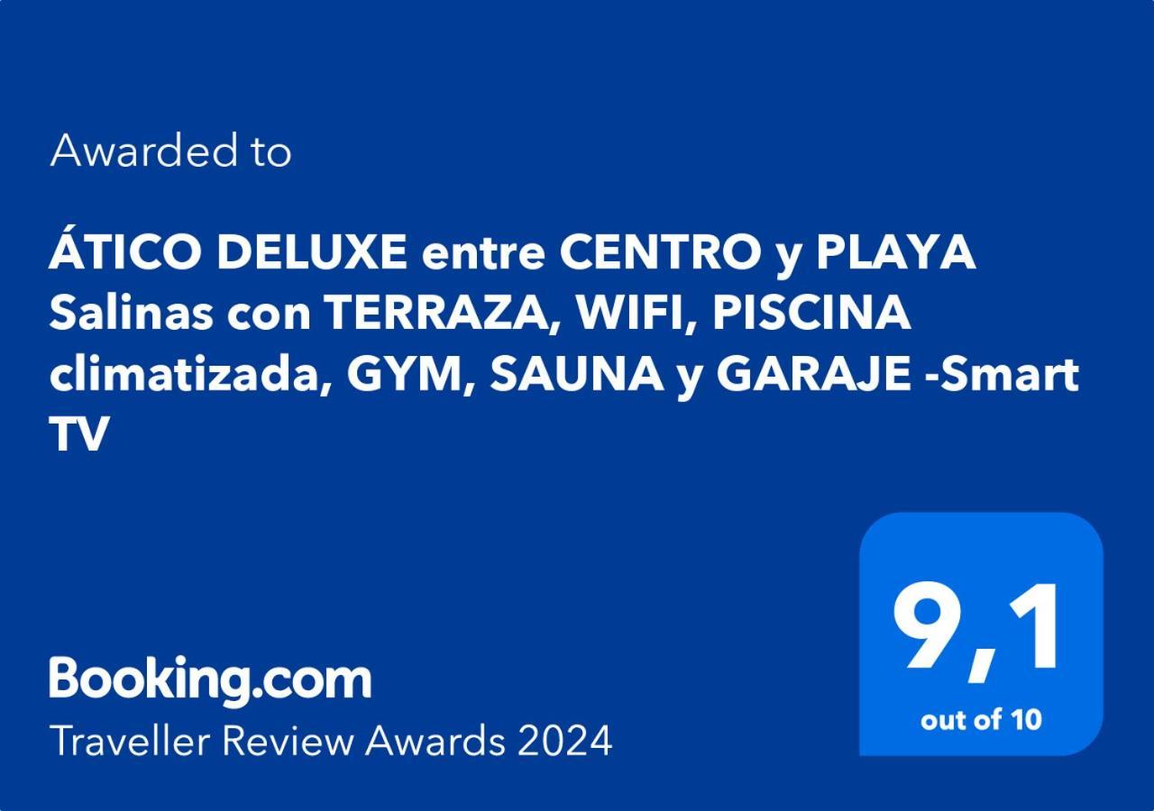 Atico Deluxe Entre Centro Y Playa Salinas Con Terraza, Wifi, Piscina Climatizada, Gym, Sauna Y Garaje -Smart Tv Рокетас-де-Мар Экстерьер фото